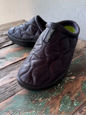 OOFOS OOcoozie Thermo Mule Black Thermal Women's Shoe Slide Size 7.5